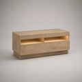 Móvel para TV em MDF com folheado de carvalho natural, 120 x 40 x 55 cm