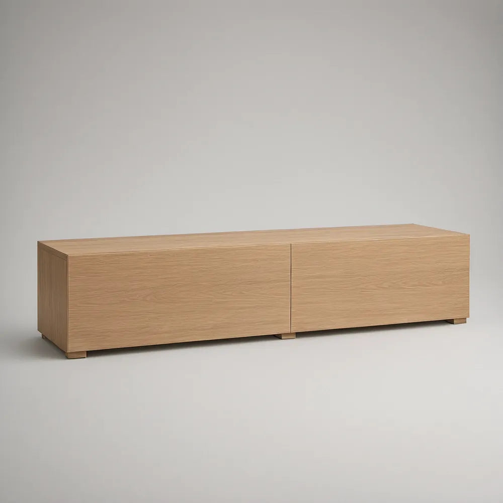 Móvel de TV em MDF com Acabamento Melamínico Carvalho Natural, 180 x 45 x 40 cm